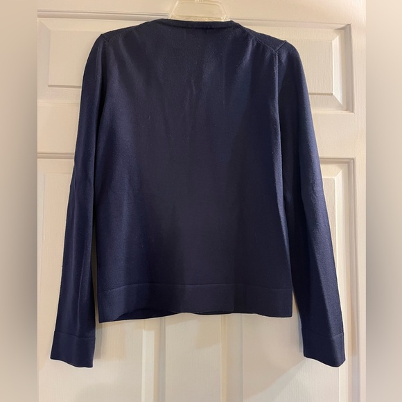 Lilly Pulitzer Navy Cardigan Sweater Medium - Picture 4 of 8